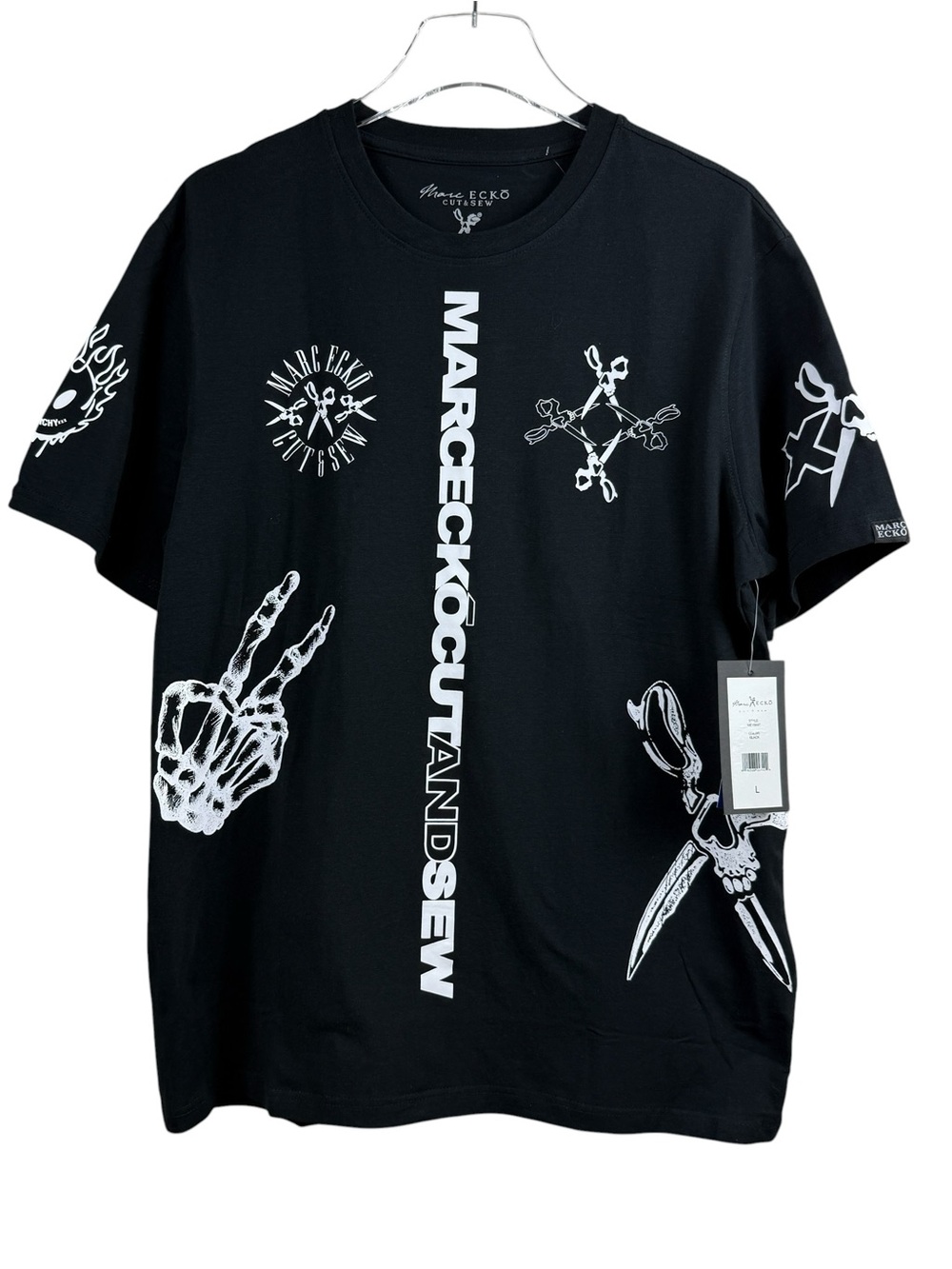 Marc Ecko Black Stretch T-Shirt Men’s Size L NWT Style ME15K47